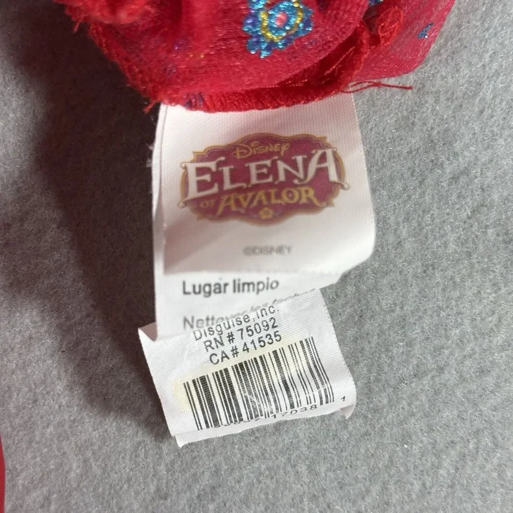 Disney Parks Elena Avalor Red Floral Costume Dress Girls Sz S 4-6 Princess Gown
